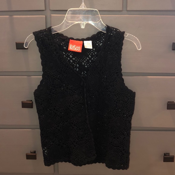 liz & co. Sweaters - Crochet sweater vest